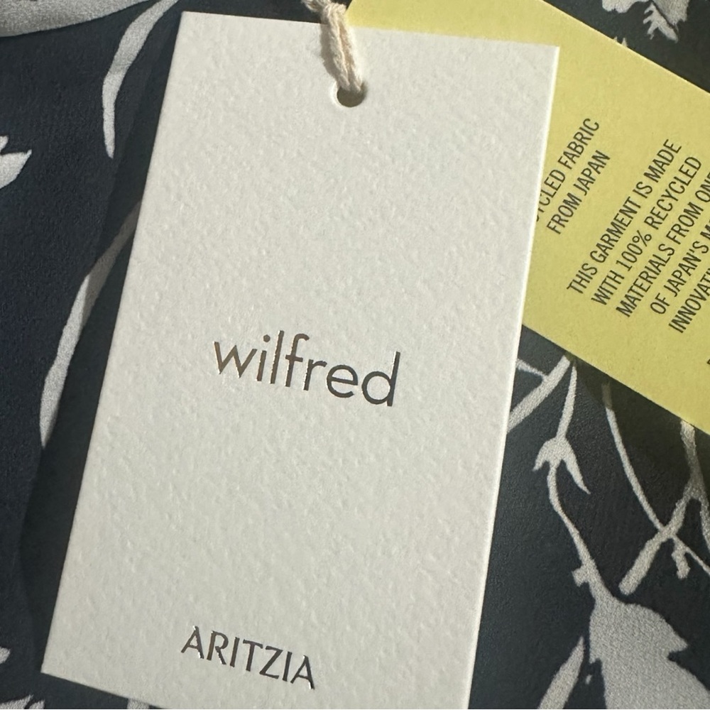 Aritzia Wilfred Lola Crepe Satin Mockneck Mini Dress Size 4 - Picture 12 of 15